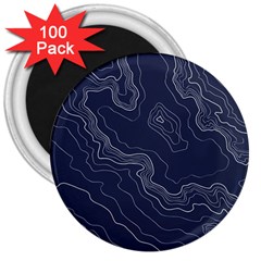 Topography Map 3  Magnets (100 Pack) by goljakoff