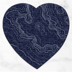 Topography Map Jigsaw Puzzle (heart) by goljakoff