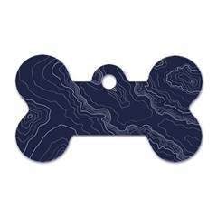 Topography Map Dog Tag Bone (two Sides) by goljakoff