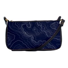 Topography Map Shoulder Clutch Bag by goljakoff