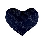 Topography map Standard 16  Premium Heart Shape Cushions Front