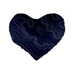 Topography map Standard 16  Premium Heart Shape Cushions Back