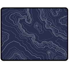 Topography Map Double Sided Fleece Blanket (medium)  by goljakoff