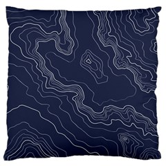 Topography Map Large Flano Cushion Case (two Sides) by goljakoff