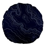 Topography map Large 18  Premium Flano Round Cushions Front