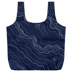 Topography Map Full Print Recycle Bag (xxl) by goljakoff