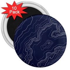 Topography Map 3  Magnets (10 Pack)  by goljakoff