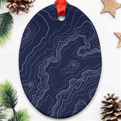 Topography Map Oval Ornament (two Sides) by goljakoff