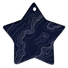 Topography Map Star Ornament (two Sides)