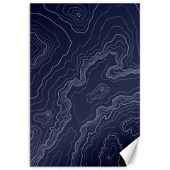 Topography Map Canvas 24  X 36  by goljakoff