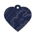 Topography map Dog Tag Heart (Two Sides) Front