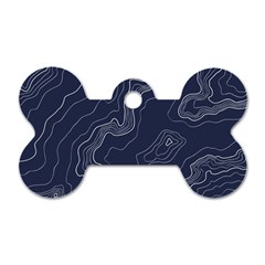 Topography Map Dog Tag Bone (one Side) by goljakoff