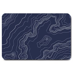 Topography Map Large Doormat  by goljakoff