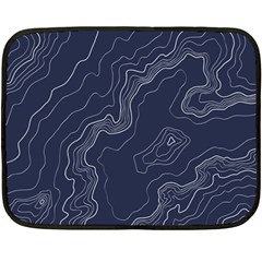 Topography Map Double Sided Fleece Blanket (mini)  by goljakoff