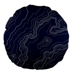 Topography Map Large 18  Premium Round Cushions by goljakoff