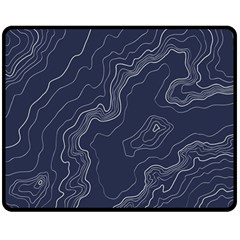 Topography Map Double Sided Fleece Blanket (medium)  by goljakoff