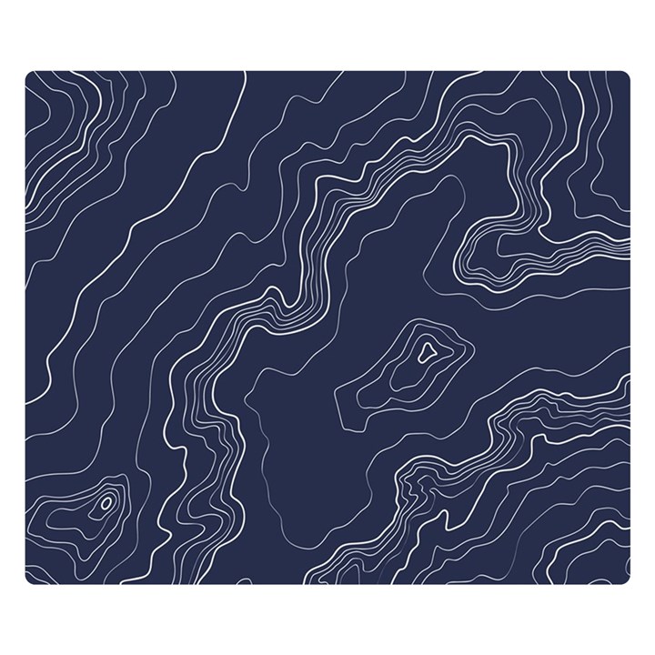 Topography map Double Sided Flano Blanket (Small) 