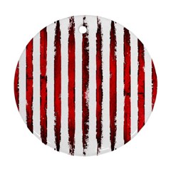 Red Stripes Ornament (round) by goljakoff