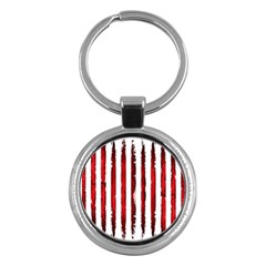 Red Stripes Key Chain (round) by goljakoff