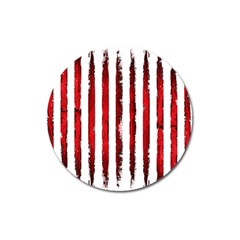 Red stripes Magnet 3  (Round)