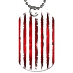 Red stripes Dog Tag (One Side) Front