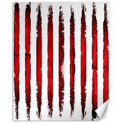 Red stripes Canvas 16  x 20 