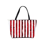 Red stripes Classic Shoulder Handbag Back