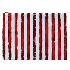 Red Stripes Cosmetic Bag (xxl) by goljakoff