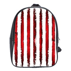 Red Stripes School Bag (xl) by goljakoff