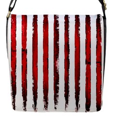 Red Stripes Flap Closure Messenger Bag (s) by goljakoff