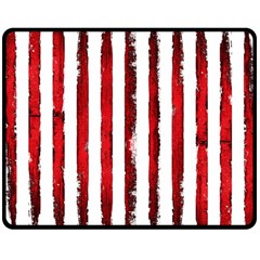 Red Stripes Double Sided Fleece Blanket (medium)  by goljakoff