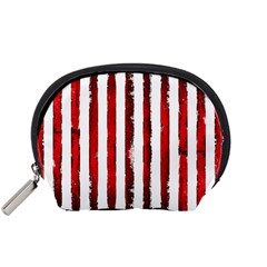 Red Stripes Accessory Pouch (small) by goljakoff