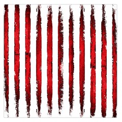 Red Stripes Large Satin Scarf (square)