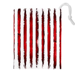 Red Stripes Drawstring Pouch (4xl) by goljakoff