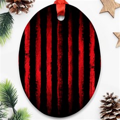 Red Lines Ornament (oval) by goljakoff