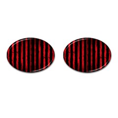 Red Lines Cufflinks (oval) by goljakoff