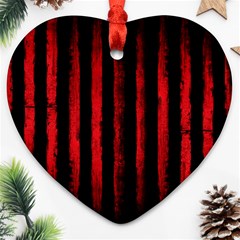 Red Lines Heart Ornament (two Sides) by goljakoff