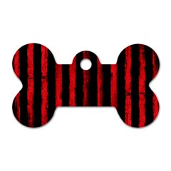 Red Lines Dog Tag Bone (two Sides) by goljakoff