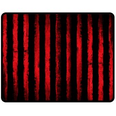 Red Lines Double Sided Fleece Blanket (medium)  by goljakoff