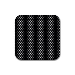 Stars On Black Ink Rubber Square Coaster (4 Pack)  by goljakoff