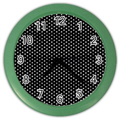 Stars On Black Ink Color Wall Clock by goljakoff