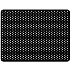 Stars On Black Ink Fleece Blanket (large)  by goljakoff