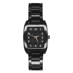 Stars On Black Ink Stainless Steel Barrel Watch by goljakoff