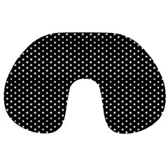 Stars On Black Ink Travel Neck Pillow by goljakoff