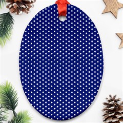 Stars Blue Ink Ornament (oval) by goljakoff