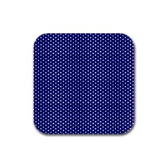 Stars Blue Ink Rubber Square Coaster (4 Pack)  by goljakoff