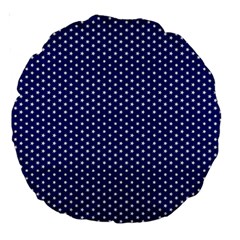 Stars Blue Ink Large 18  Premium Round Cushions by goljakoff