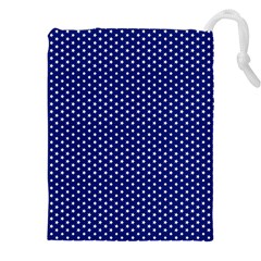 Stars Blue Ink Drawstring Pouch (5xl) by goljakoff