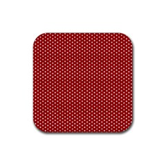 Stars Red Ink Rubber Coaster (square)  by goljakoff