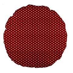 Stars Red Ink Large 18  Premium Round Cushions by goljakoff